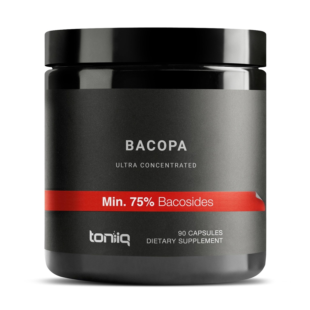 Bacopa - Extrato de ultra alta potência 45:1 com 75% de bacosídeos - Altamente concentrado - Laboratório de terceira parte testado - 90 Cápsulas