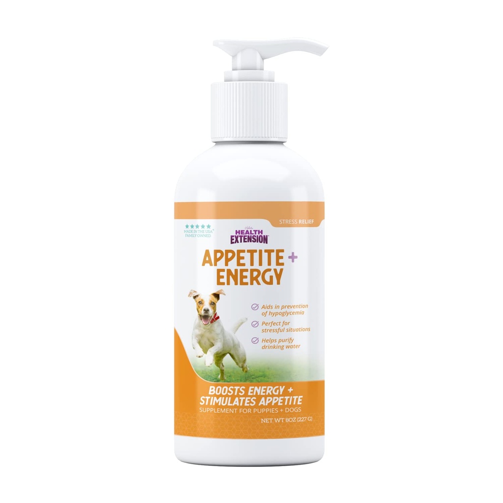 Saúde Extensão Stress Alief Supplement for Dogs, 8 onças - Apetite & Energy Boost, Previne Hipoglicemia, Enriquecido com vitamina B