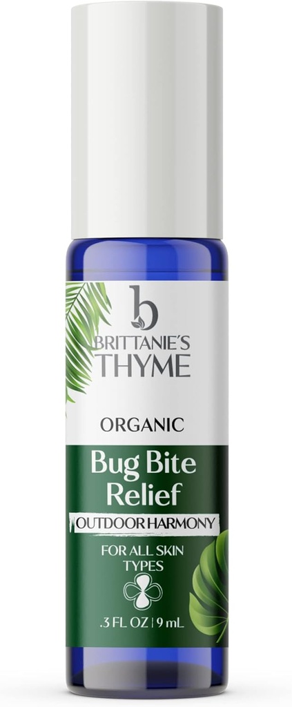 O Alívio Orgânico do Tomilho de Brittanie - .3oz (Pacote de 1) – Alívio Rápido de Stings, Bites, Raspas e Queimaduras Menores