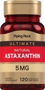 Piping Rock Astaxantina Suplemento 5mg 120 Cápsulas Softgel de Extrato de Alga de Pluvialis de Haematococcus