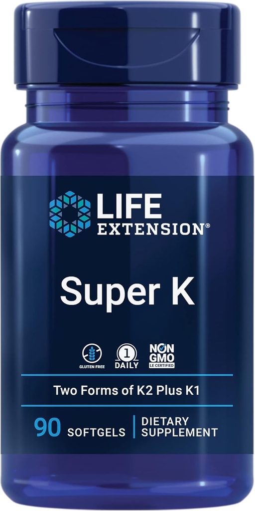 Extensão de vida Gamma E Tocoferols mistos & tocotrienols 60 Softgels e Super K Vitamina K1 K2 MK-7 MK-4 Vitamina C 90 Softgels Bundle