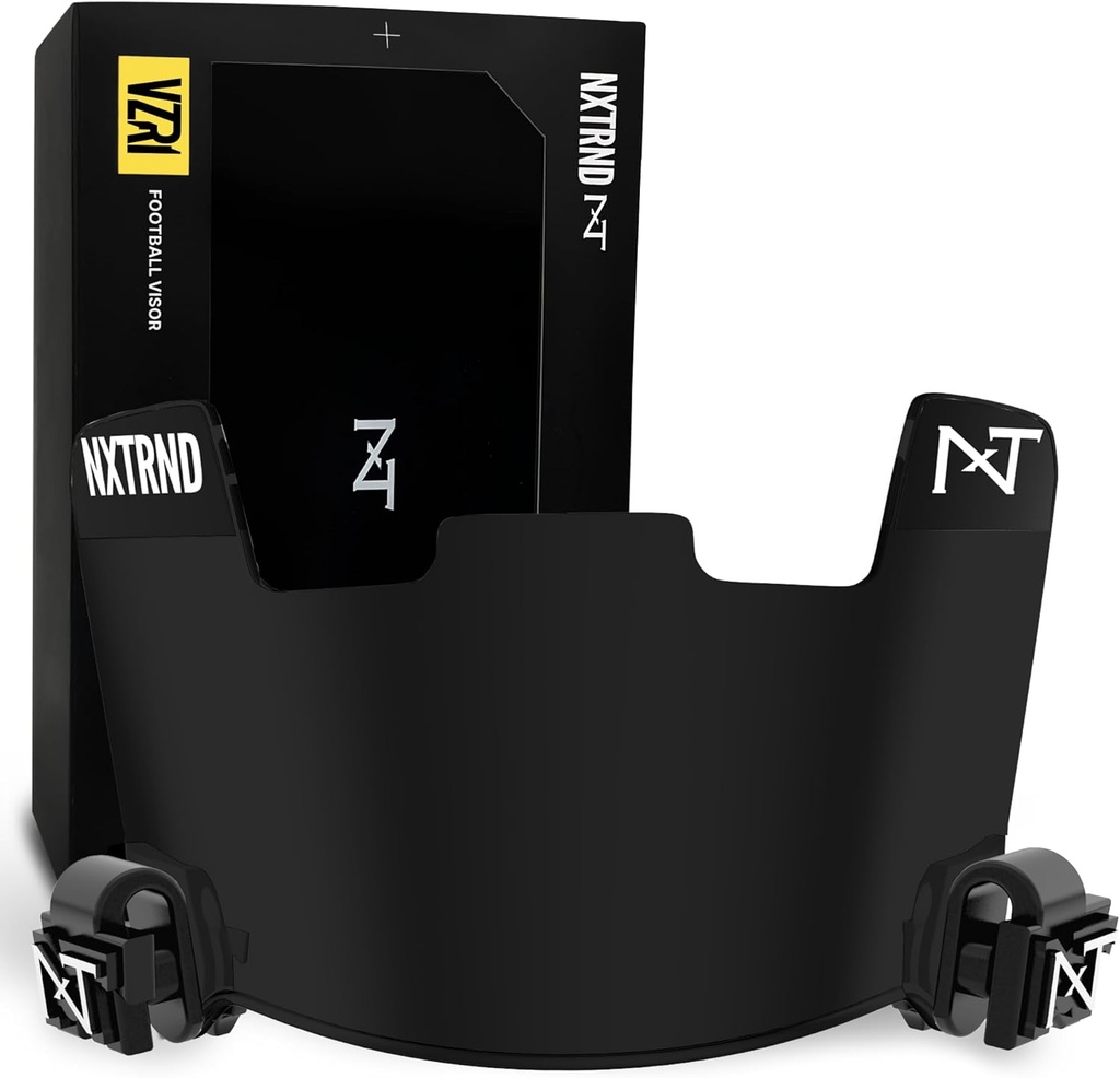 Nxtrnd VZR1 Football Visor, Tecnologia de lentes planas, Ajusta-se adulto & jovens Capacetes de futebol
