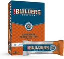 Clif Builders - Barras de proteína - Chocolate sabor manteiga de amendoim - 20g proteína - sem glúten (2,4 onça, 12 contagem)