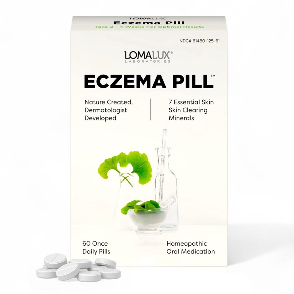Loma Lux Eczema Pills – Natural Eczema Tratamento Relief Remedy – Dermatologist Desenvolvido – 7 Minerals Clear & Prevent Grave Eczema Escalar, Erupções, Anti coceira rosto do corpo da pele para adultos, crianças, crianças