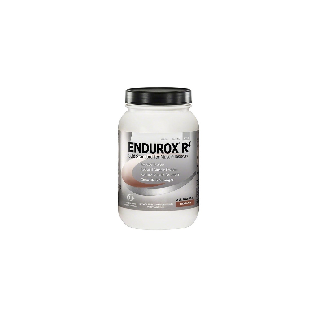 Endurox R4 por PacificHealh - Todos os exercícios de recuperação de pós naturais Misture com proteína + carboidratos e eletrólitos - para recuperação mais rápida, dor reduzida e reconstrução muscular - 28 serviços (chocolate)