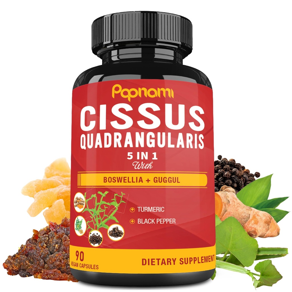 Super Cissus Quadrangularis Extrair Cápsulas com Boswellia, Guggul, Açafrão, Pimenta