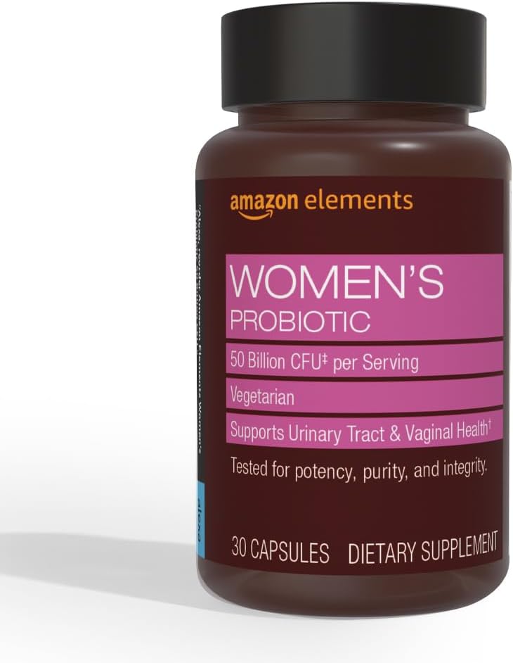 Elementos Um Probiótico Diário da Mulher, Suporte Trato Urinário e Saúde Vaginal, 50 bilhões de UFC (7 cepas), Lactobaccilus e Bifidobacteria mistura, 30 Cápsulas