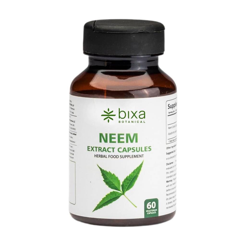 bixa BOTÂNICA Neem Leaf Extract Ayurvedic Natural Herbal Supplement (60 Count of 1))