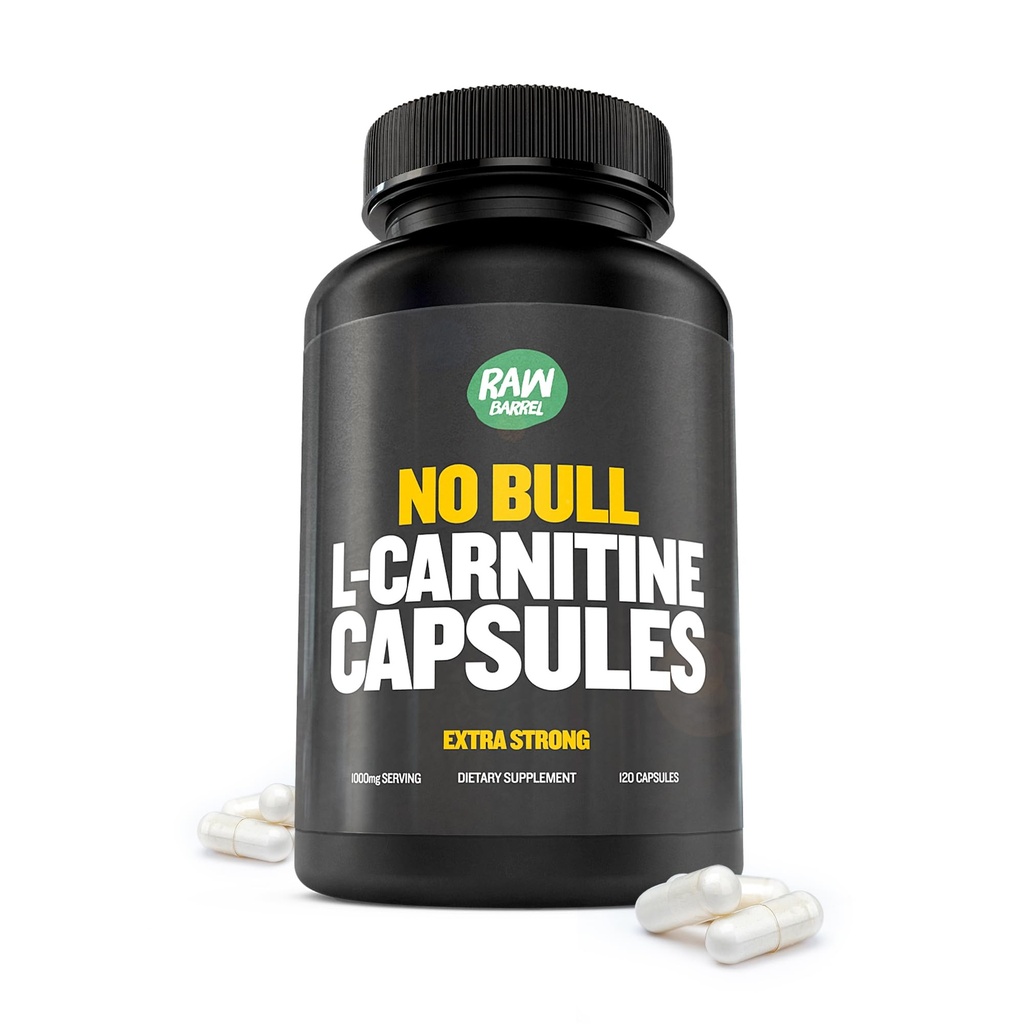 "No Bull" L-Carnitine Supplement, Pure Keto-Friendly L-Carnitine L-Tartrate Cápsulas para melhor função cognitiva e foco para mulheres e homens, L Carnitine Cápsulas, 500mg