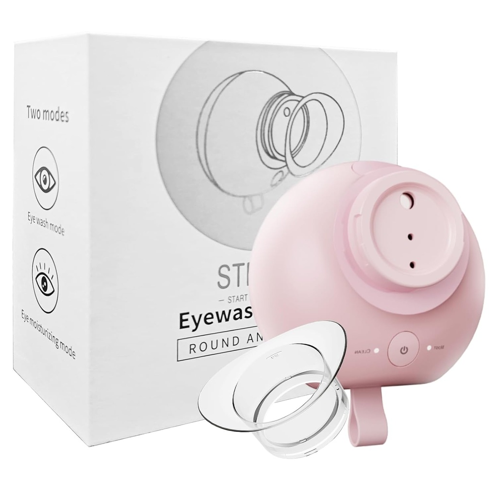 Nano Eye Mist Sprayer & Eye Wash Kit, Eye Mister portátil para alívio de olhos secos Eyelid para alívio, vaporizador recarregável olho para gotas de olho Ferramenta para secura, Stye, Skin SPA em casa, Escritório, Viagem (Pink)