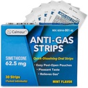 Anti gás alivio 30 tiras , sabor hortelã Oral dissolvível Anti bloating alívio tiras , rápido alívio de gás para adultos  , eficaz bloating alívio para mulheres , Simethicone anti bloating para mulheres