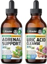 BIO KRAUTER Suporte adrenal Tintura 4 Fl. Oz. & Ácido Urico Suporte Tintura 4 Fl. Oz.