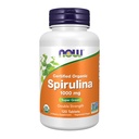 Now Foods Supplements, Certified Organic, Spirulina 1000 mg (Dupla Força), Rico em Beta-Caroteno (Vitamina A) e B-12 com GLA natural, 120 comprimidos