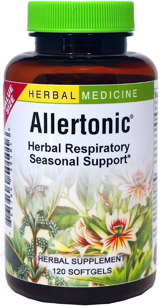 Herbs Etc. Alertônico - Sustentação respiratória saudável - Mistura de ervas para ajudar contra o desconforto sazonal - Lung & Respiratory Health Support with Stinging Nettle - 120 Softgels (120 Servings)