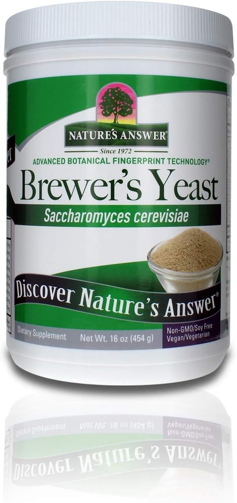 Resposta da natureza Brewer's Levedura em pó, rica fonte de aminoácidos, vitaminas B-Complex, minerais, & proteína - Natural, sem sabor, e não adoçado - Dairy Free, Vegetarian/Vegan
