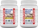 Yerba Prima inteiro Psyllium Husk Fiber Suplemento 20 oz (Pacote de 2) - Vegan, Sem glúten, Não-GMO