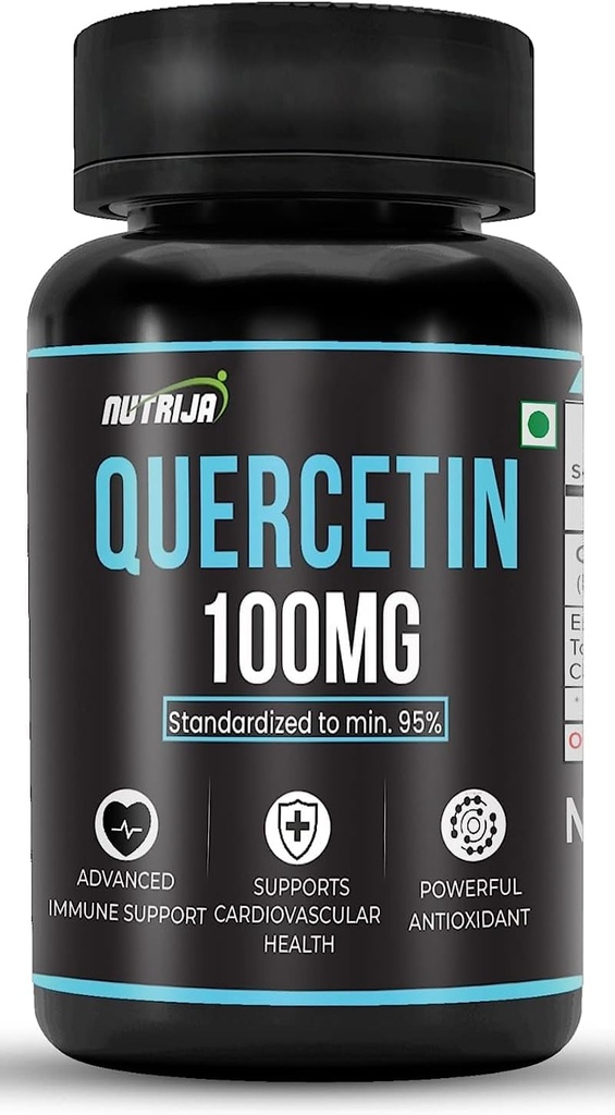 Quercetin 100mg Cápsulas - Standardized to 95% - Suplemento Altamente Purificado e Biodisponível