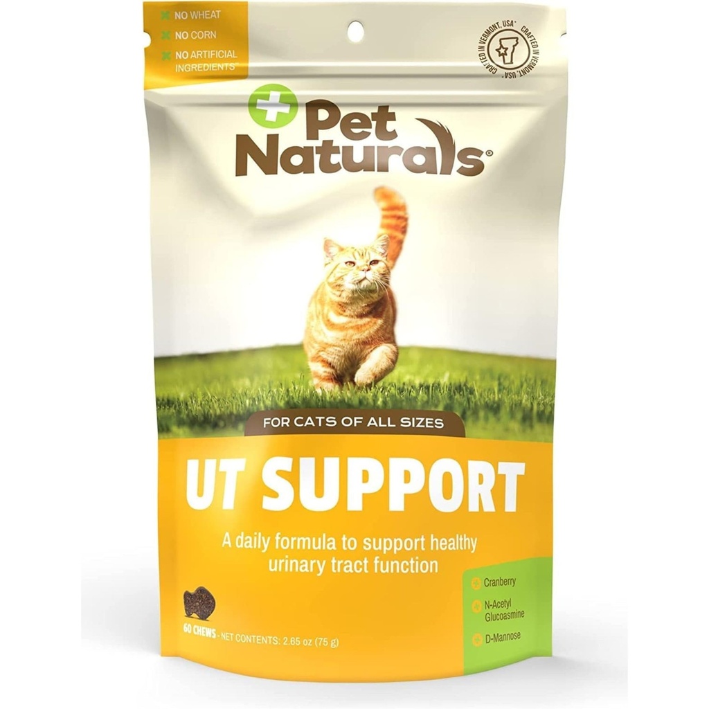 Pet Naturals UT suporte suplemento trato urinário para gatos, 60 mastigações