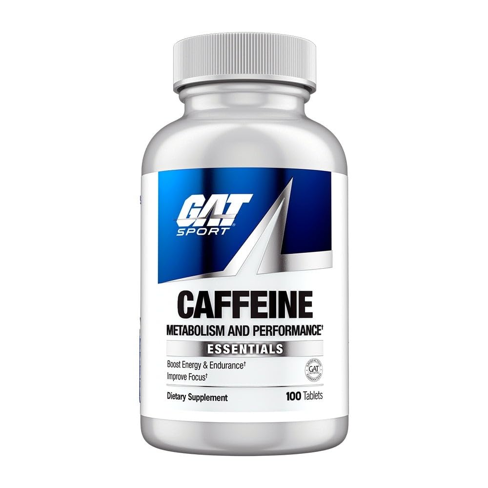 GAT Sport Essentials Cafeína Metabolismo e Desempenho, 100 Comprimidos