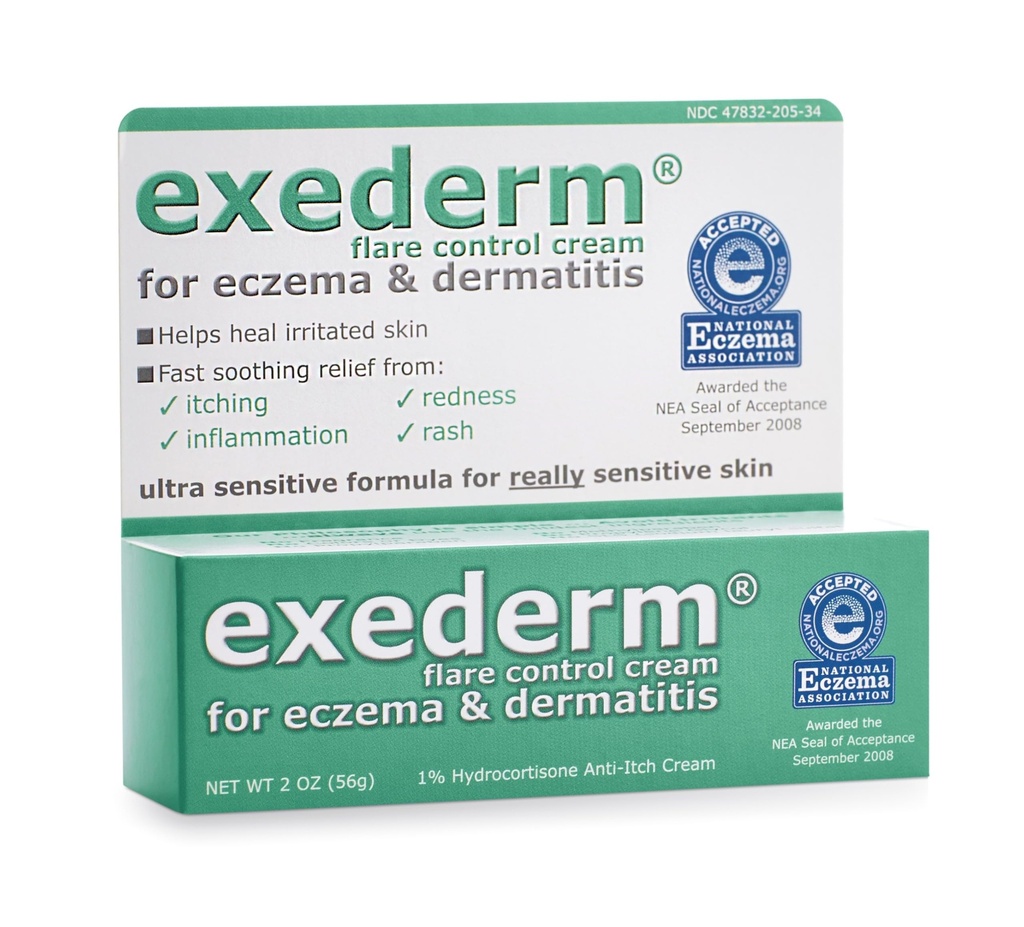 Exederm Flare Control Cream para Eczema e Dermatite, 2 onças