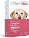 MySimplePetLab Dog Ear Infection Test Kit, Vet Aprovado, Detecta Levedura e Bactéria, Mail-in Kit, Resultados Rápidos, Fácil Uso em Casa para Fedorentos, Coceira Orelhas, Suporta Saúde da Orelha Dog