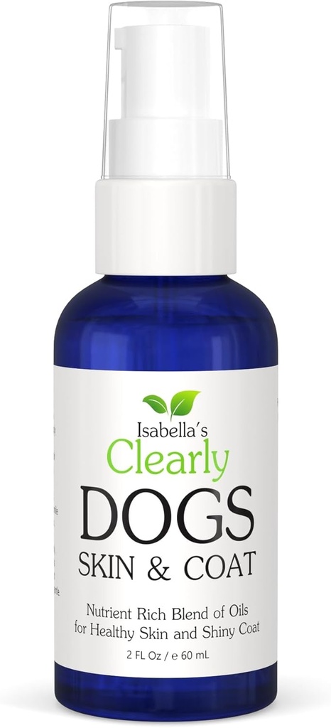 Óleo natural de pele e casaco para cães      . Skin Soother com coco, amêndoa e azeites  . .