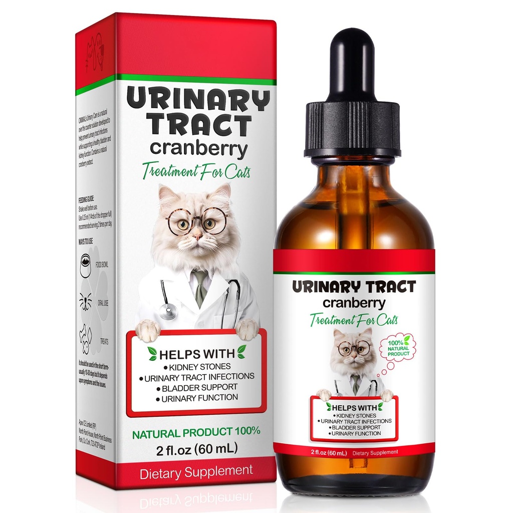 Saúde do trato urinário felino, Remédio ITU gato, Suplemento de ervas naturais 2 fl oz, Apoiando o cuidado regular para a saúde urinária