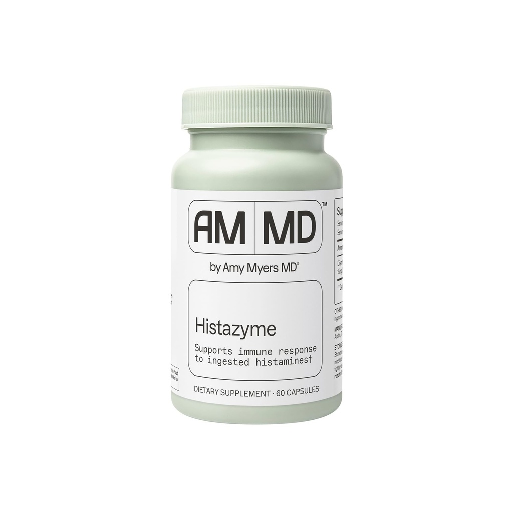 Amy Myers MD Histazyme - Diamine Oxidase Dao Enzima Suplemento Bloqueador de histamina para apoiar a digestão saudável, Intolerância de histamina derivada de alimentos (HI) - 60 Cápsulas - Garrafa