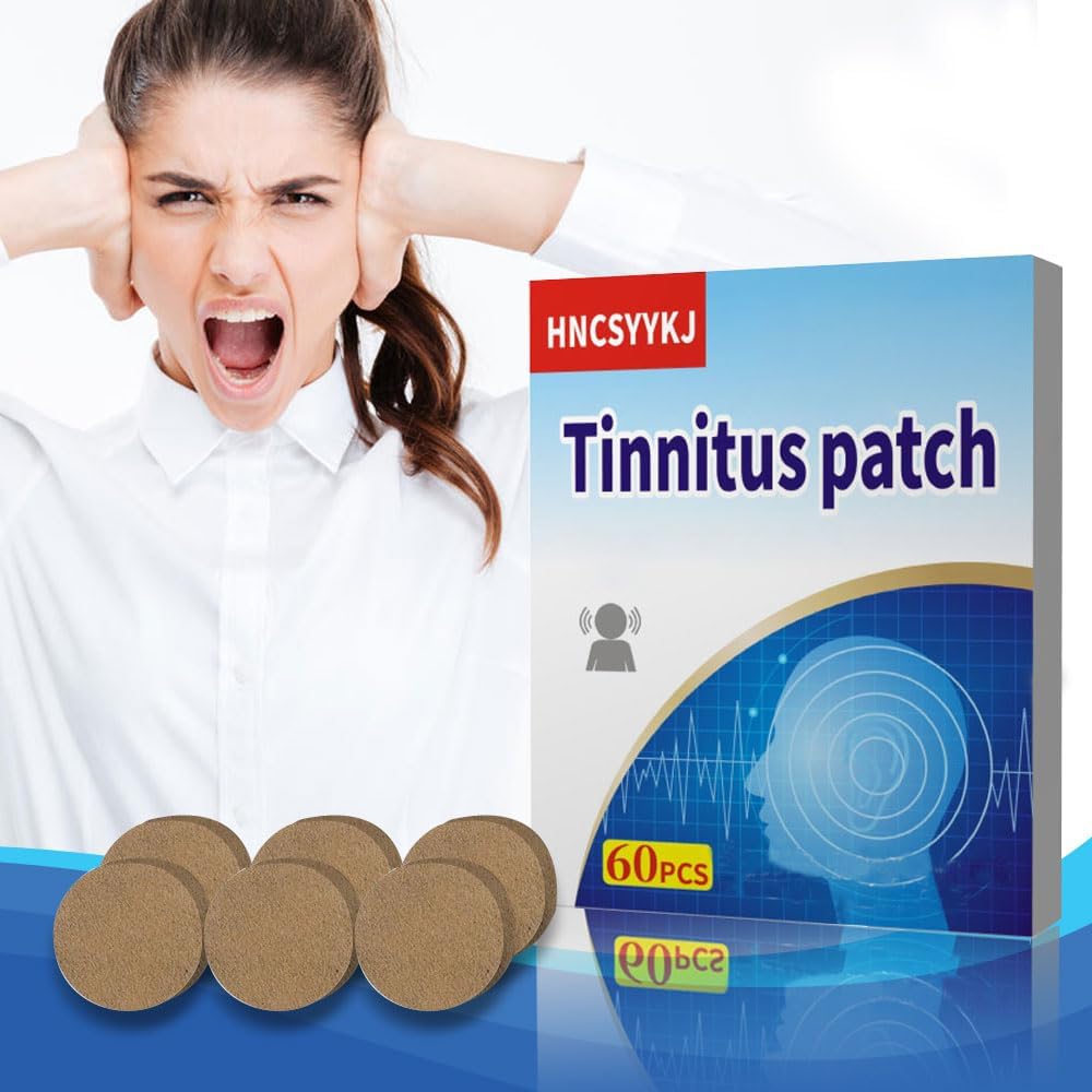 Ringing Ears Patches, 60Pcs Tinnitus Patches com Formulação Natural de Ervas, Tinnitus Sticker Conforto & Gentil