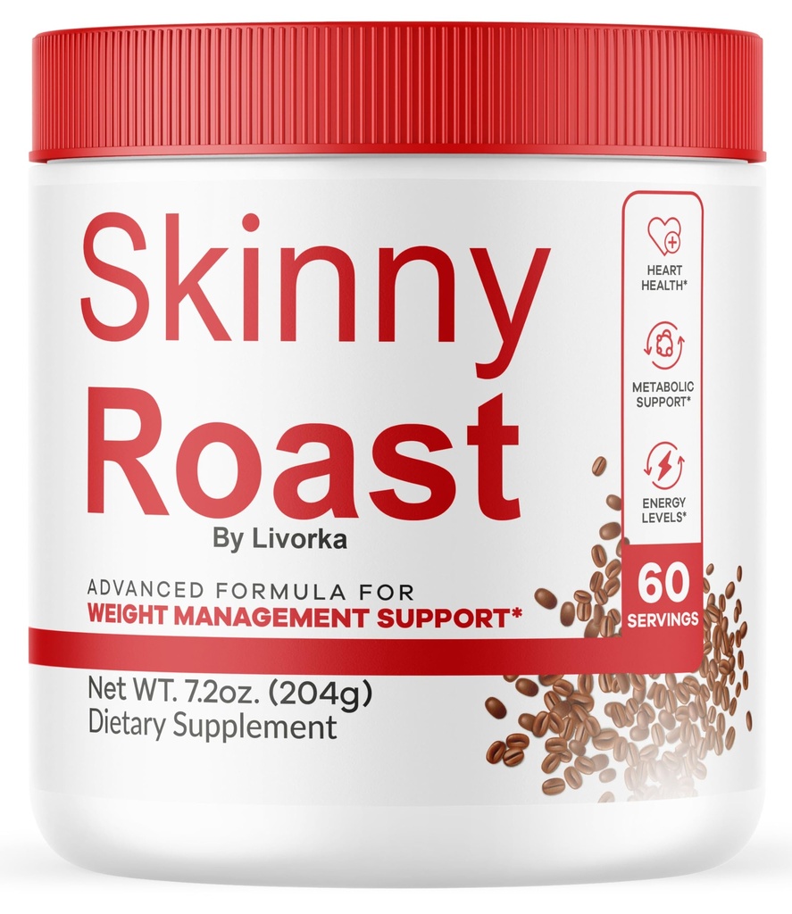 Skinny Roast - Skinny Roast Café Fórmula Avançada, Pó Orgânico Oficial Skinny Roast, Suporte Suplemento Estilo de vida saudável - Fórmula Natural Premium, 60 Servings para 1 mês