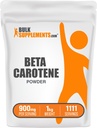 BulkSupplements.com Beta Carotene Powder - Beta Carotene Supplement, Suplemento Vitamina A para Imune e Vision Support - Gluten Free, 900mg por serviço, 1kg (2,2 lbs) (Pacote de 1)