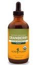 Herb Pharm certificado orgânico extrato líquido de cranberry para suporte de trato urinário - 4 onça