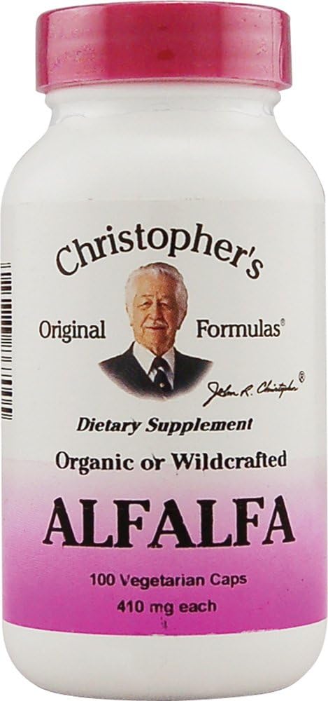 Alfalfa de Christopher - 410 mg - 100 Cápsulas Vegetarianas