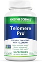 Enzyme Science Telomere Pro Apoia Saúde Celular, Produção de Energia e Envelhecimento Saudável Formulado com Vitamina D3, Rhodiola e Astragalus