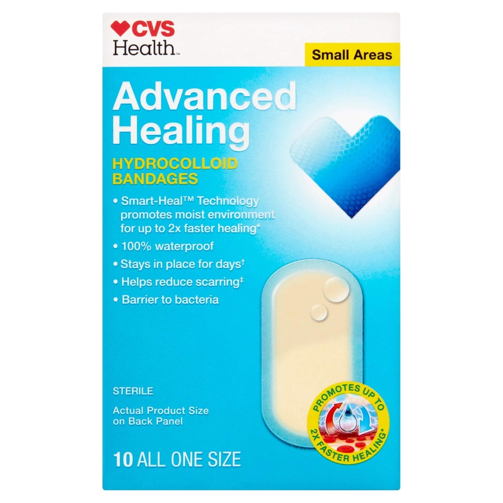 Faixas de hidrocolóide de cura avançada de saúde CVS (áreas pequenas)
