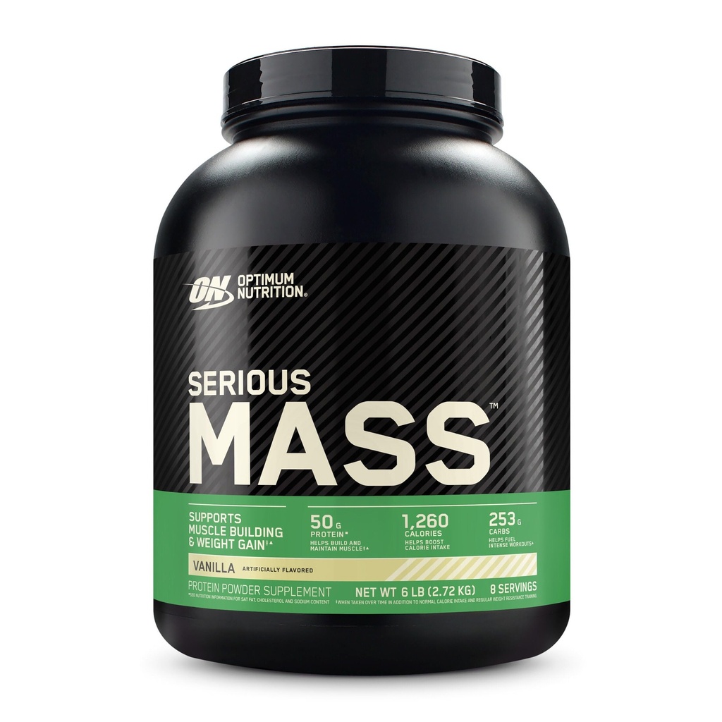 Massa de nutrição ótima grave, peso Gainer Proteína Pó, Gainer massa, vitamina C e zinco para o suporte imunológico, Creatina, Baunilha, 6 Libras (Packaging May Vary)
