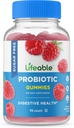 Açúcar vivo livre de probióticos – Grande sabor sabor natural Gummy Suplemento mastigável – OGM grátis, vegetariano, sem glúten – para Gut Saúde e apoio imunológico – para adultos, homens, mulheres – 90 chicletes