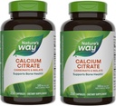 Nature's Way Citrato de cálcio, 500 mg Cálcio por 2-Capsule Servindo, para Saúde Óssea e Função Músculo*, Mistura de Citrato, Carbonato e Malato, Glúten Livre, 250 Cápsulas (Pacote em Maio Vary) - 2 Embalagem