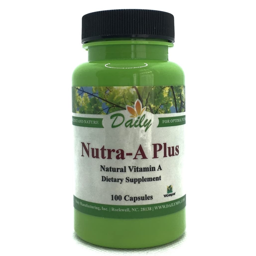 Fabricação diária Nutra-A PlusTM (Vitamina A-Palmitate & Beta-Caroteno) 100 Cápsulas Vegetarianas