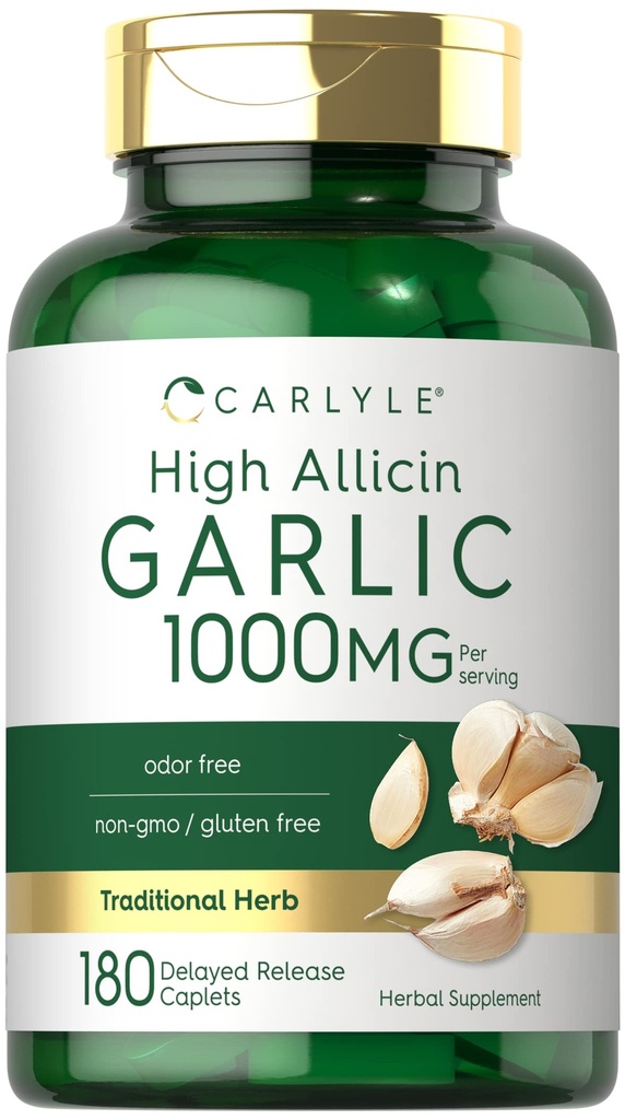 Carlyle suplemento de alho 1000mg ou 180 Caplets