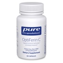 Encapsulamentos puros OptiFerin-C - para glóbulos vermelhos & Energia - Suporte de Absorção de Ferro - Suplemento de Energia* - Vitamina C Enriquecida - Gluten Free & Non-GMO - 60 Cápsulas