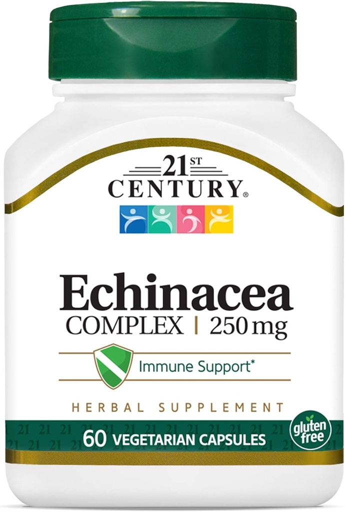 Cápsulas de Echinacea Extract Veg do século 21, 60