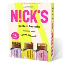 Nick's Protein Bares Chocolate Variety Pack alta proteína, baixas calorias, baixo carboidratos Keto Friendly Snacks Não adicionado açúcar, Salty Peanut, Chocolate Caramel e chocolate de amêndoa (12 Pack)