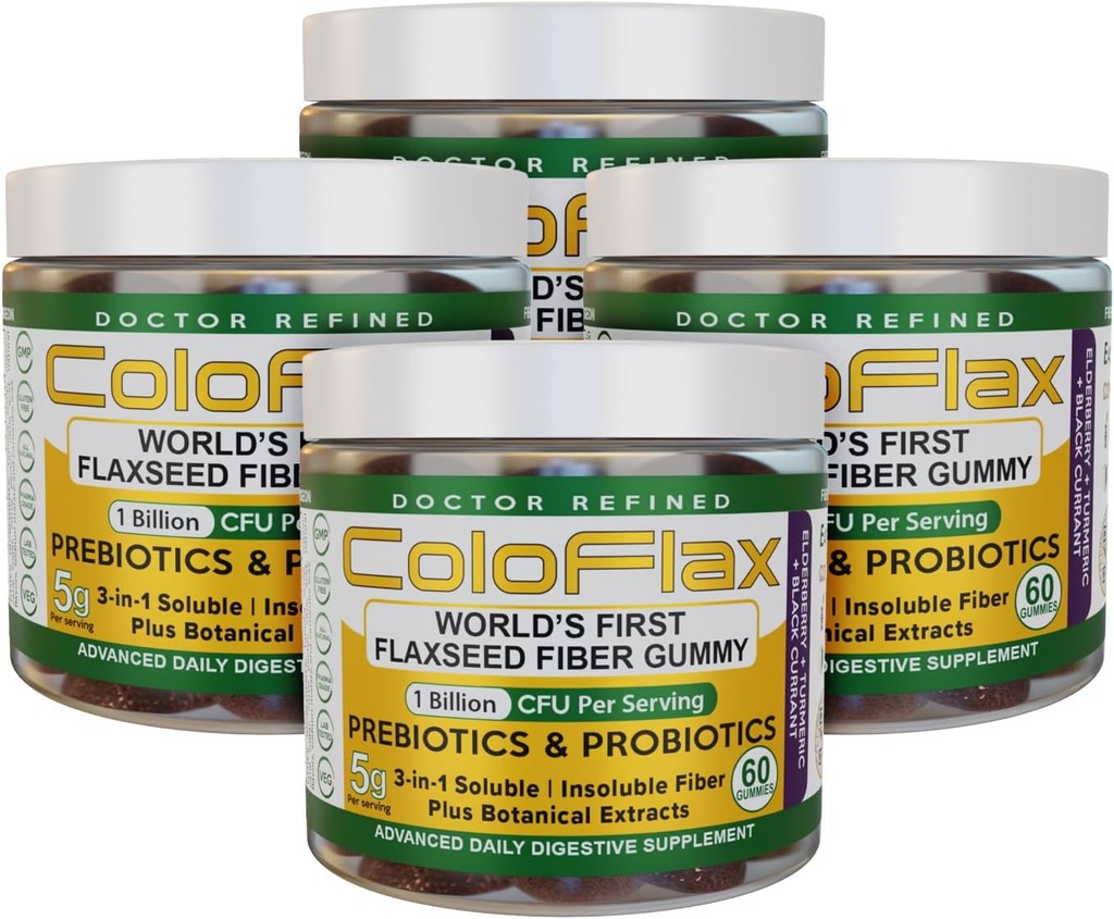 Fibra de linhaça orgânica + gomas probióticas - 120 Servings