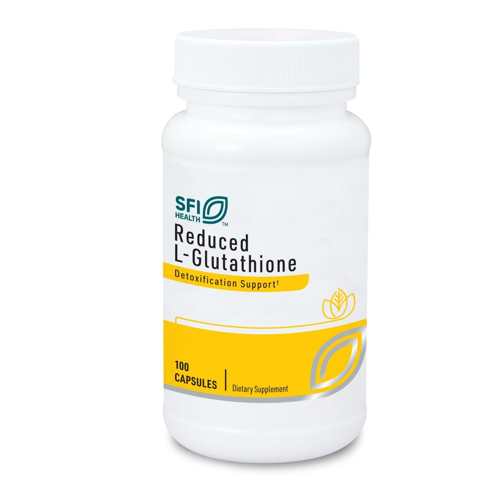 Klaire Labs SFI Health Reduced L-Glutationa 150mg - Suplemento antioxidante com magnésio para suporte hepático, detox e imunológico - Forma ativa, reduzida - Hipoalergênico (100 Cápsulas)