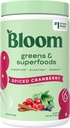 Bloom Nutrition Superfood Greens Pó, Enzimas Digestivas com Probióticos e Prebióticos, Gut Health, Bloating Alief for Women, Chlorela, Green Juice Mix with Beet Root, 25 SVG, Spiced Cranberry