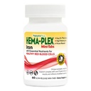 NaturesPlus Hema-Plex Iron - 60 Lentamente-Release Mini-Tabs - 85 mg Quelated Iron - Saúde total do sangue - com Vitamina C & Bioflavonóides - Vegan, Glúten Livre - 30 Servings