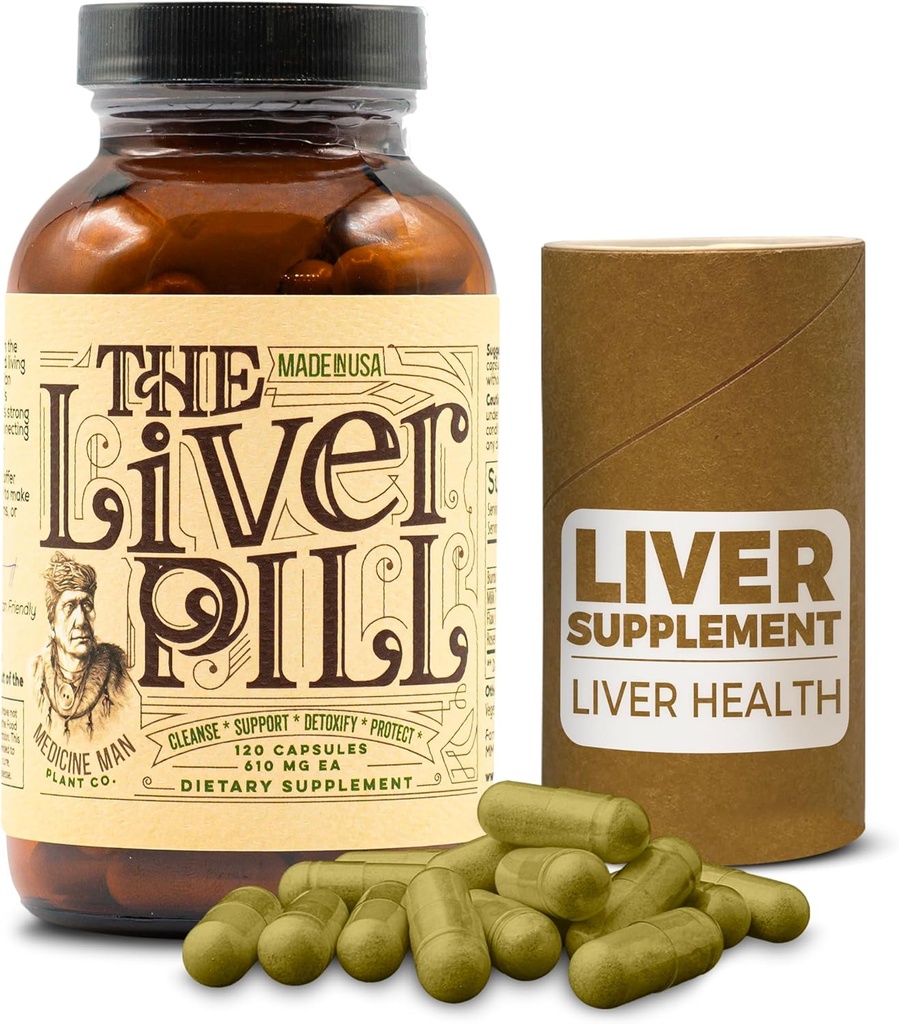 O comprimido de fígado 120 Cápsulas - Herbal Liver Cleanse Detox & Repair Pills with Burdock Root, Milk Thistle, Rosemary, and Flax Seed - Não-GMO, Organic, and Natural Liver Detox Pills for Men and Women
