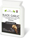 Suplemento de alho preto sem odor sem glúten – alta potência concentrada a partir de bolas de alho fresco – Vegan & Tablets vegetarianos – Feito no Reino Unido (1 garrafa)