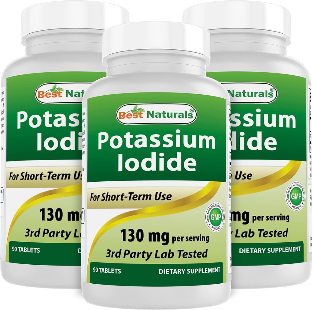 Iodeto de potássio 130 mg por serviço - Suplemento dietético, 90 comprimidos (3)